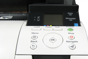 close up of control panel imagesetter